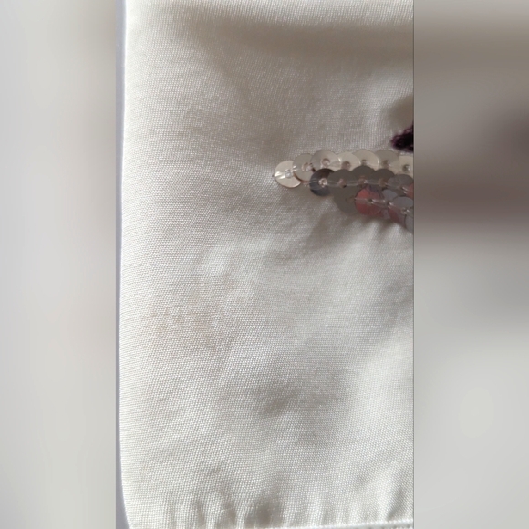 Designer PATRIZIA PEPE Silk Floral Embroidery Sequins Bustier. Vintage. Sz 42 EU - Picture 16 of 16